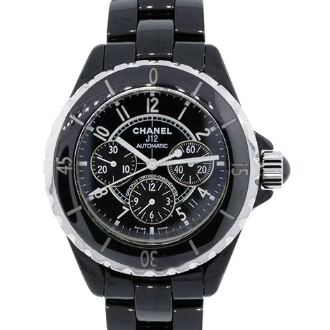 chanel j12 black chronograph|Chanel j12 automatic watch price.